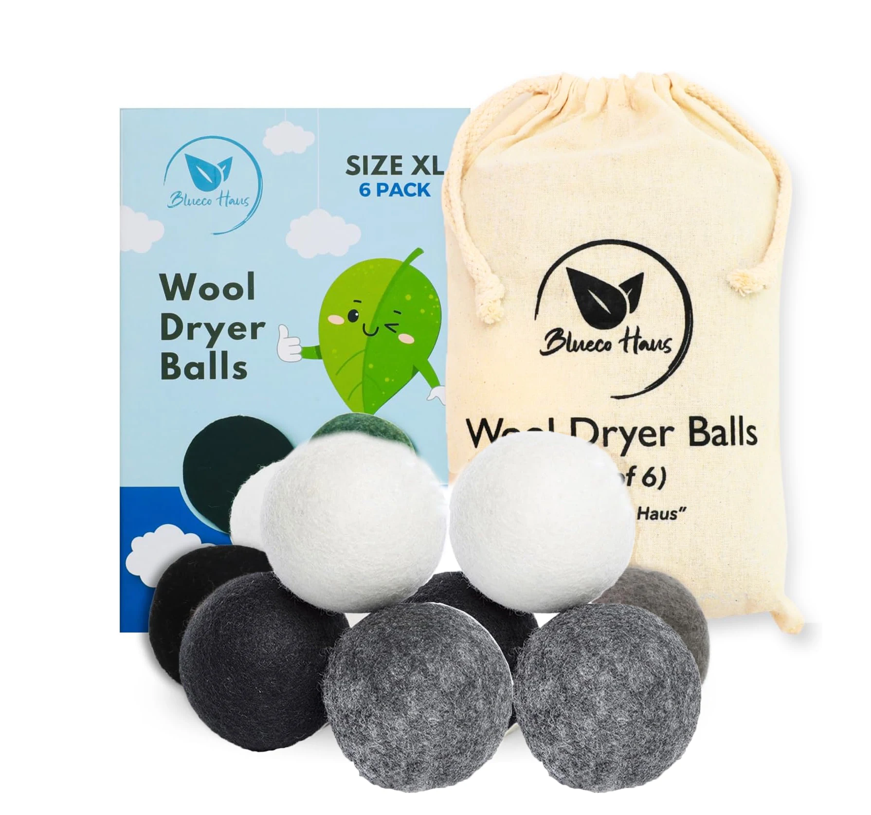 Trending Products 2024 New Arrives Bestseller Dryer Balls Laundry Ball Organic New Xl Pure 6 Pack Wool Zealand Sheep Wool