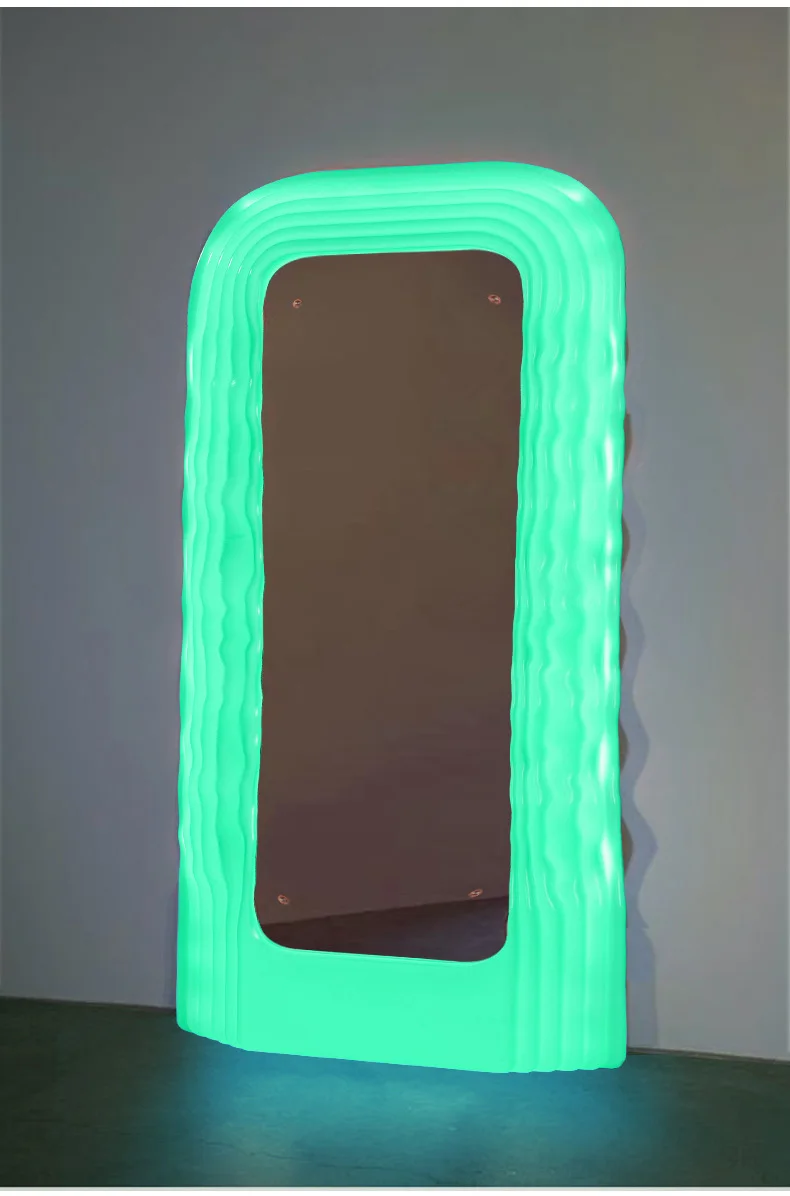 2024 Wholesale Indoor Home Diy Decoration LED Mirror Shop Floor Creative
