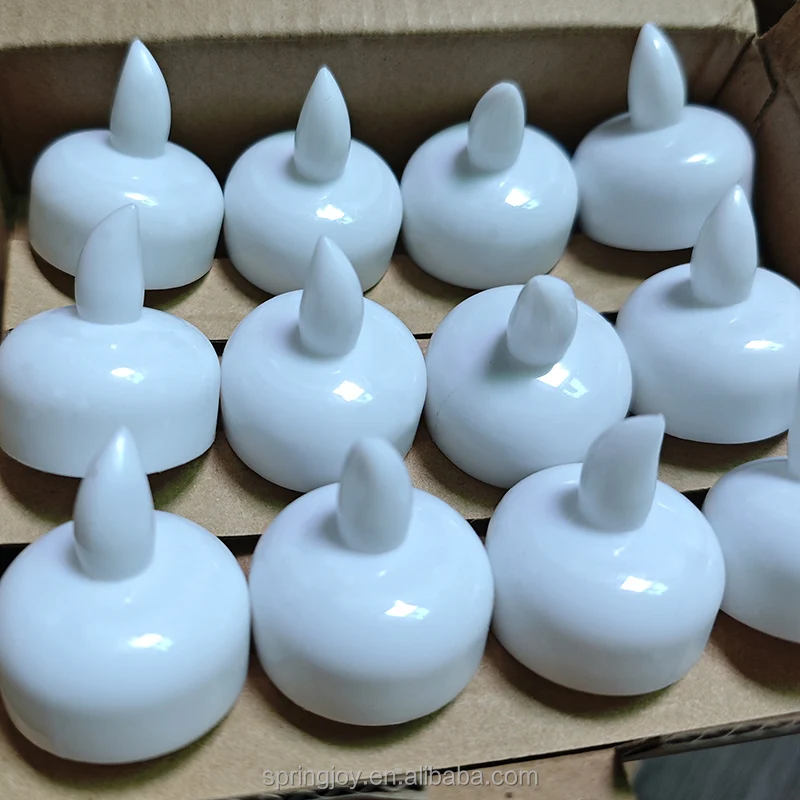 Flickering Waterproof Water Activated LED Tea Lights 4Cm Floating Candles Water Touch Battery Flameless Floating Candles