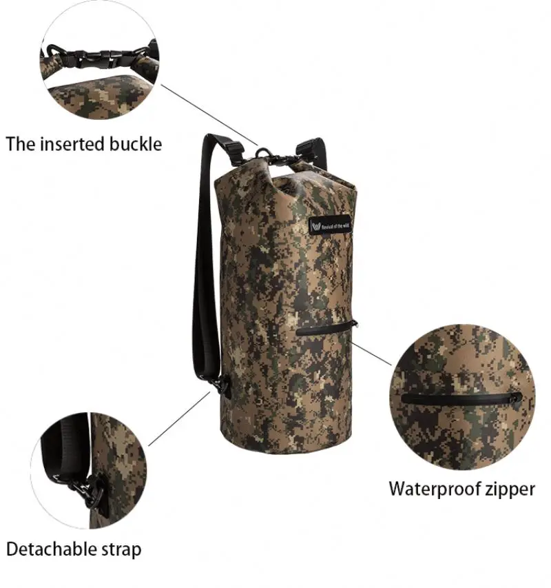 500D PVC Tarpaulin Waterproof Backpack Floating Dry Bag Recycled Waterproof Bbag for Kayak Hiking Fishing Boating
