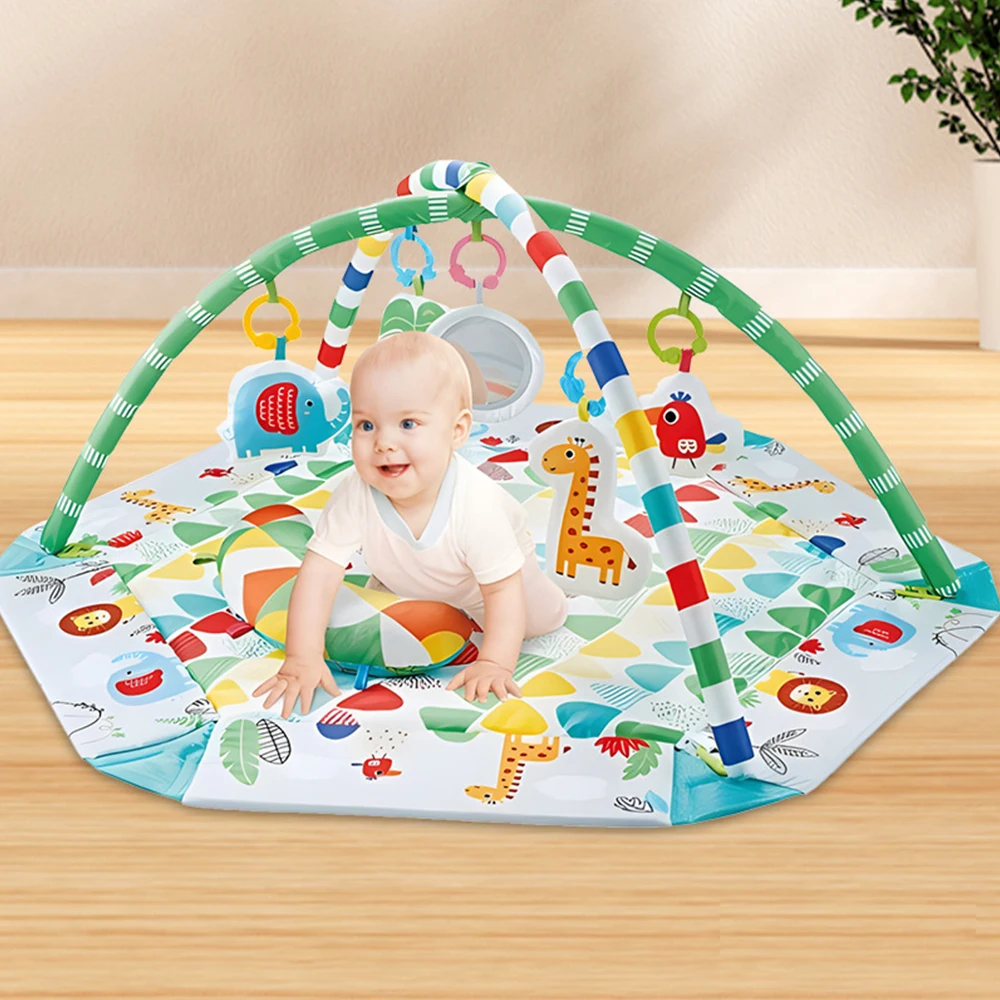 Blanket Fitness Frame Rack Carpet Play Mat With Ocean Ball Toys 30 5CM ocean balls large baby play activity mat for baby