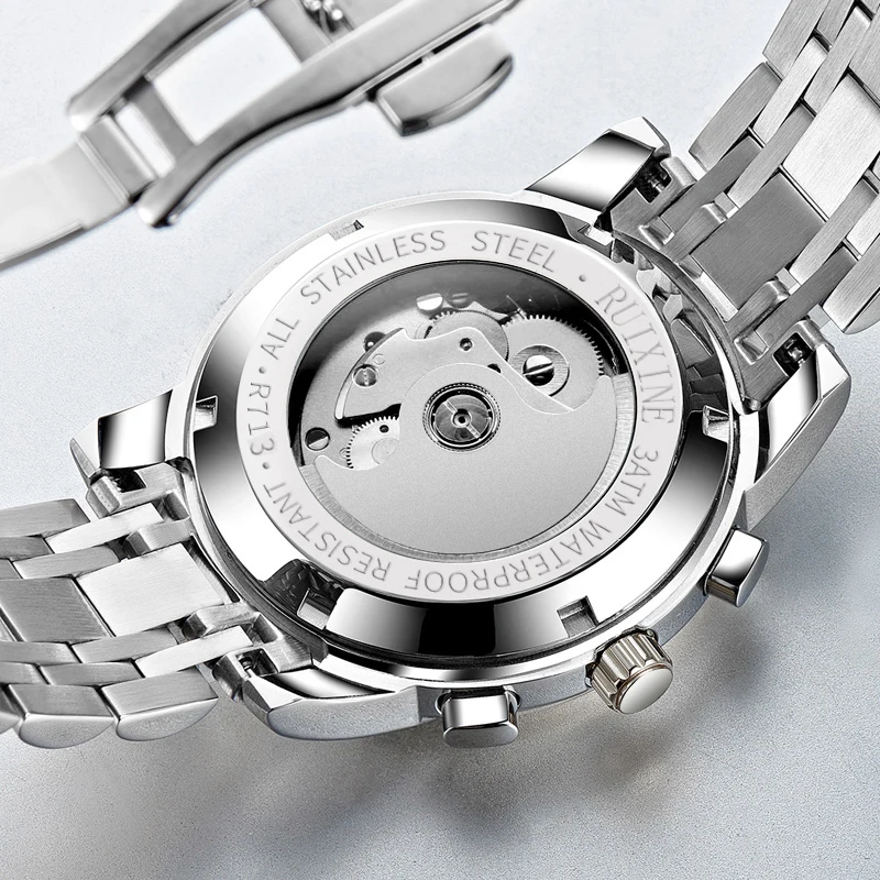 Factory Customized Top Brand Luxury 316L Stainless Steel Luxury Automatic Winding Mechanical Diving watch men