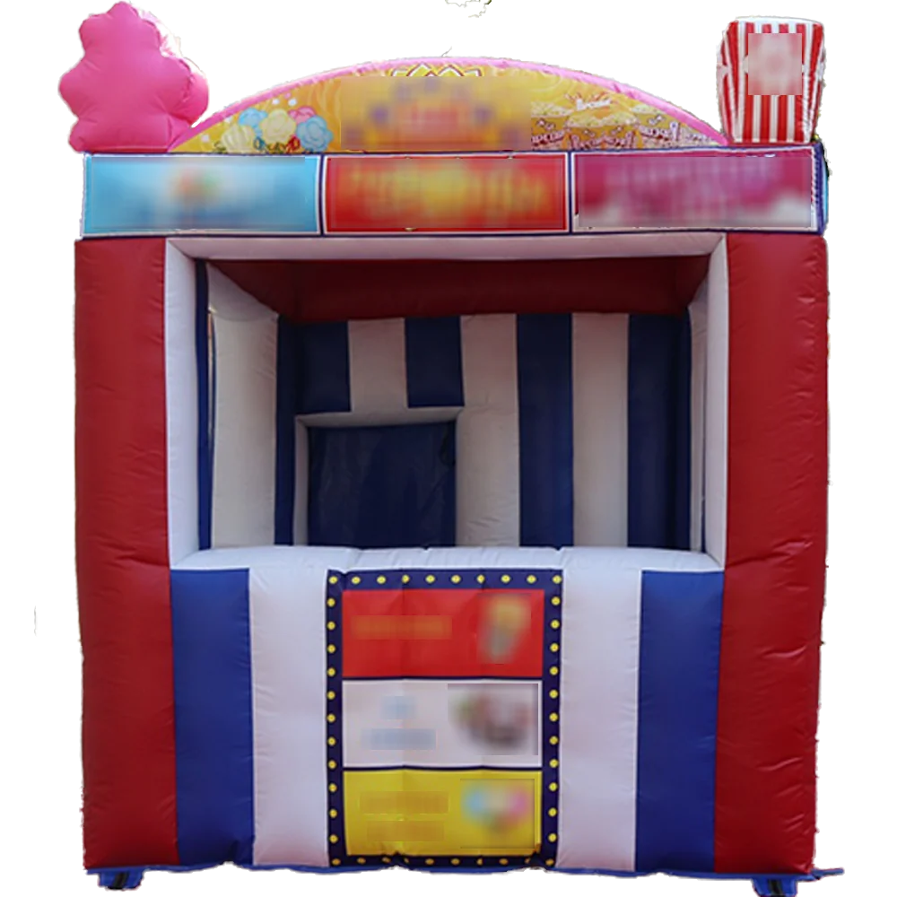 Customizable Carnival Advertising Inflatable Cube Booth Tent Ice Cream Popcorn Drink Stall Mini Inflatable Candy Floss Booth
