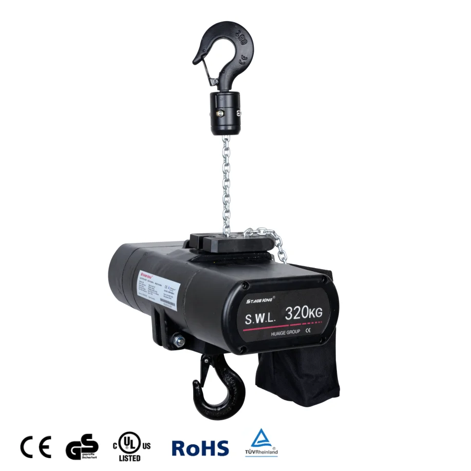 Hot sales entertainment 1 Ton 20 meters CE/TUV/D8 electric chain hoist