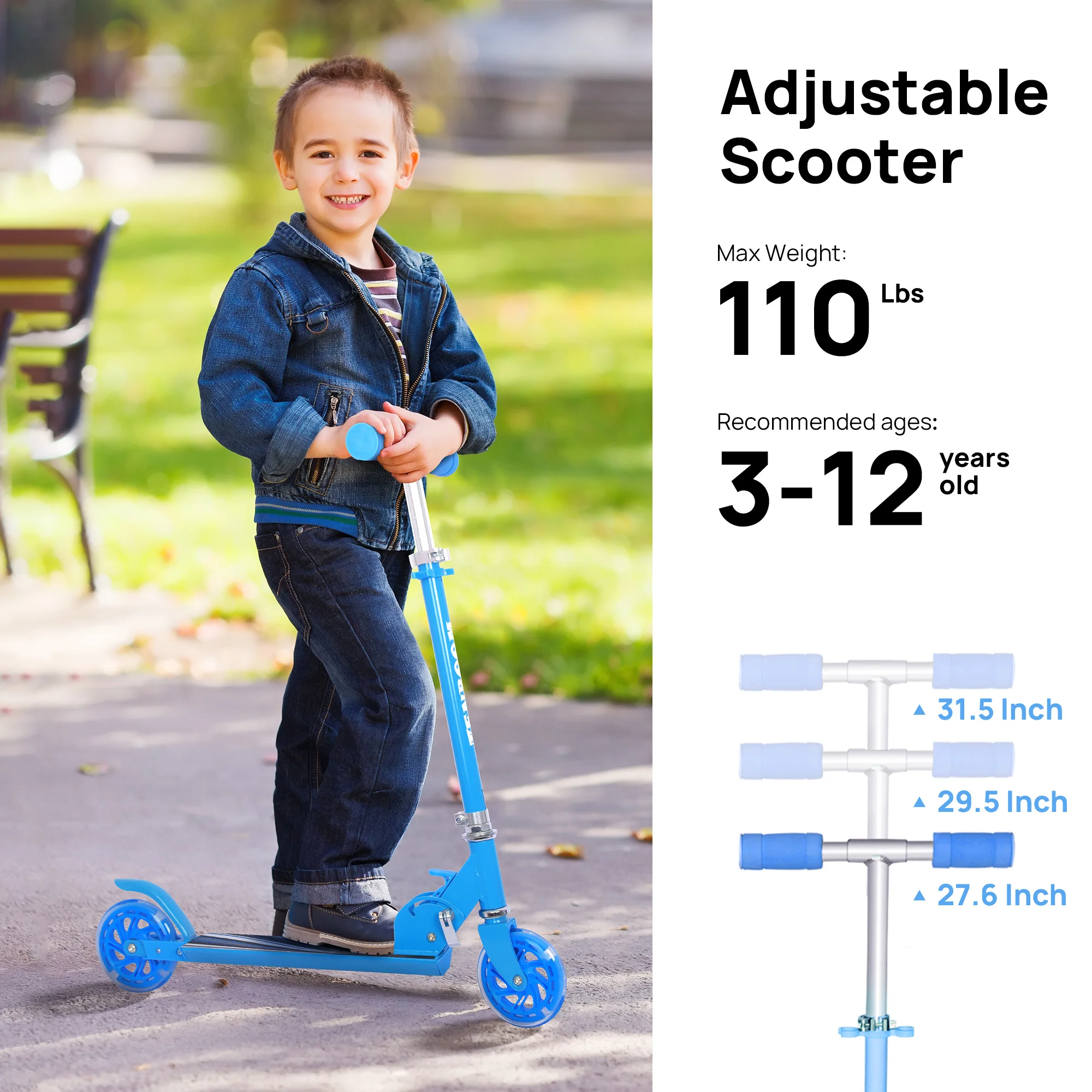 Load Weight 50kgs Foldable Kids Kick Scooter Made CE Certificate Scooters