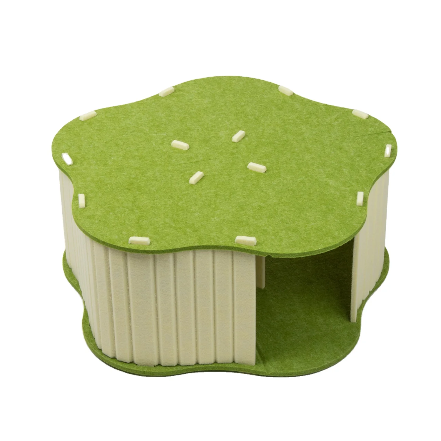 New Original Design Premium Handmade Cat Bed Cave Easy-to-Wash Simple Pet Bed for Cats Kittens Felt House Animal Pattern Resting