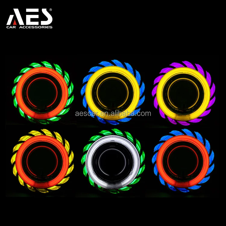 AES X1C Bi Xenon Projector Lens HID H1 Kit 2.5inch Double Angle Eyes Car Projector Kit Easy Installation Car Headlight