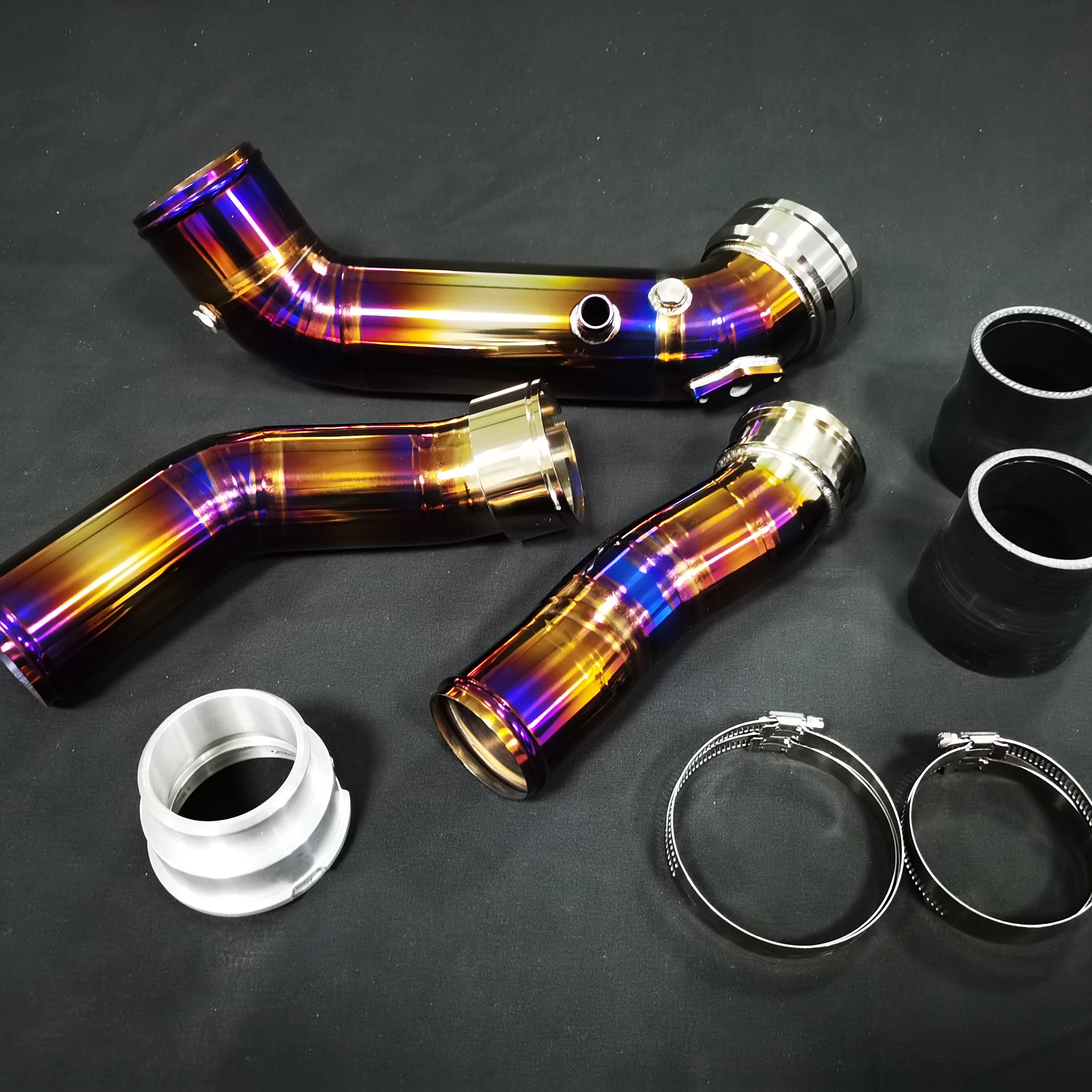 Universal Tip Exhaust Exhaust Tip Intake Pipe Performance Power Exhaust Titanium Alloy for BMW S55 M3 M4 1 Years SPEEDWINNER 663