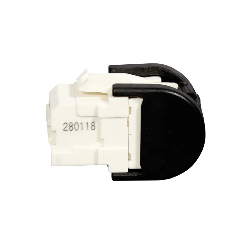 180 Degree Cat6A RJ45 Keystone Jack Punch-Down Network Black For Wall Plate Outlet Panel