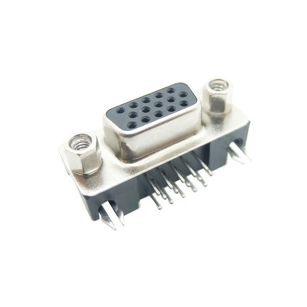 Male db15 d sub dsub connector 15 pin connector d-sub d type HDR 3.08mm plug three row right angle Amphenol ICC FCI ITT Cannon