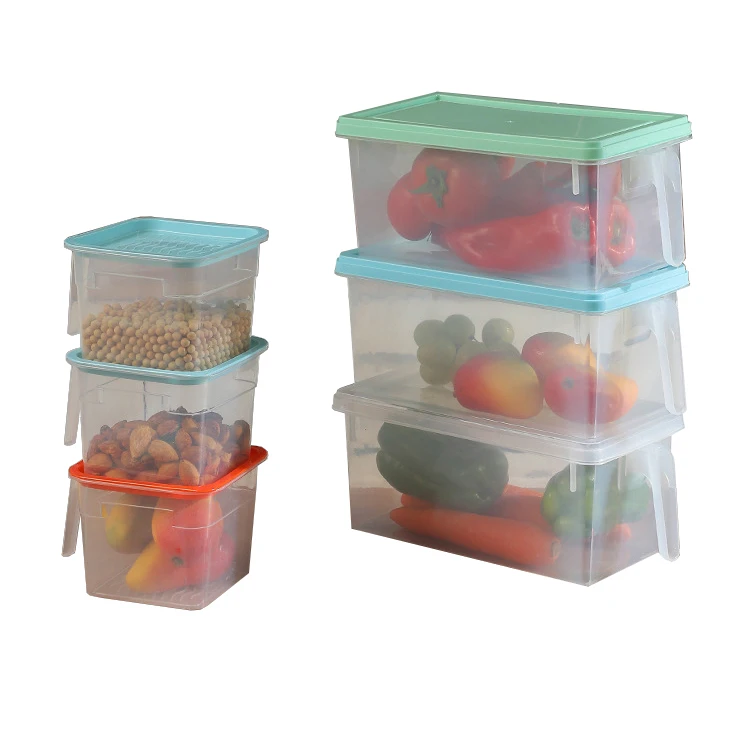 Refrigerator Preserving Container Freezer Drawer Storage Box Vegetable Fruit Fresh Keeping Box Plastic Egg Crisper H1269