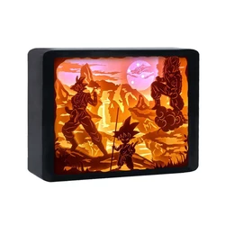 Custom Photo Frames Picture Comics Dragon Balls Z Goku Figure Anime Kids Room Lights 3D Light Lamp For Boys Gifts