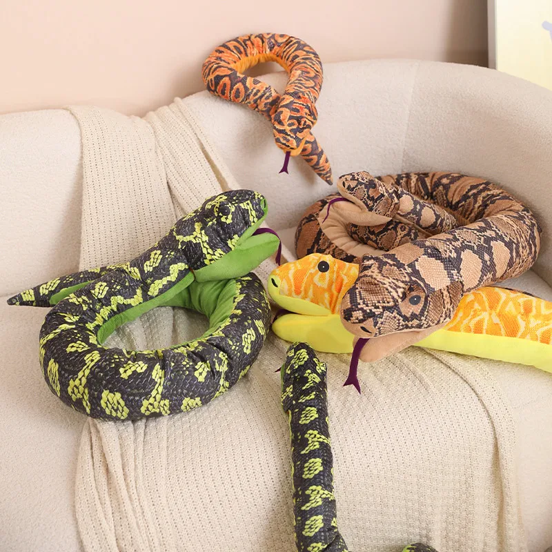 Wholesale Creative Simulation Plush Animal Hand Puppet Toys Stuffed Snake Dolls Children Birthday Gifts Plush Snake Hand Puppet