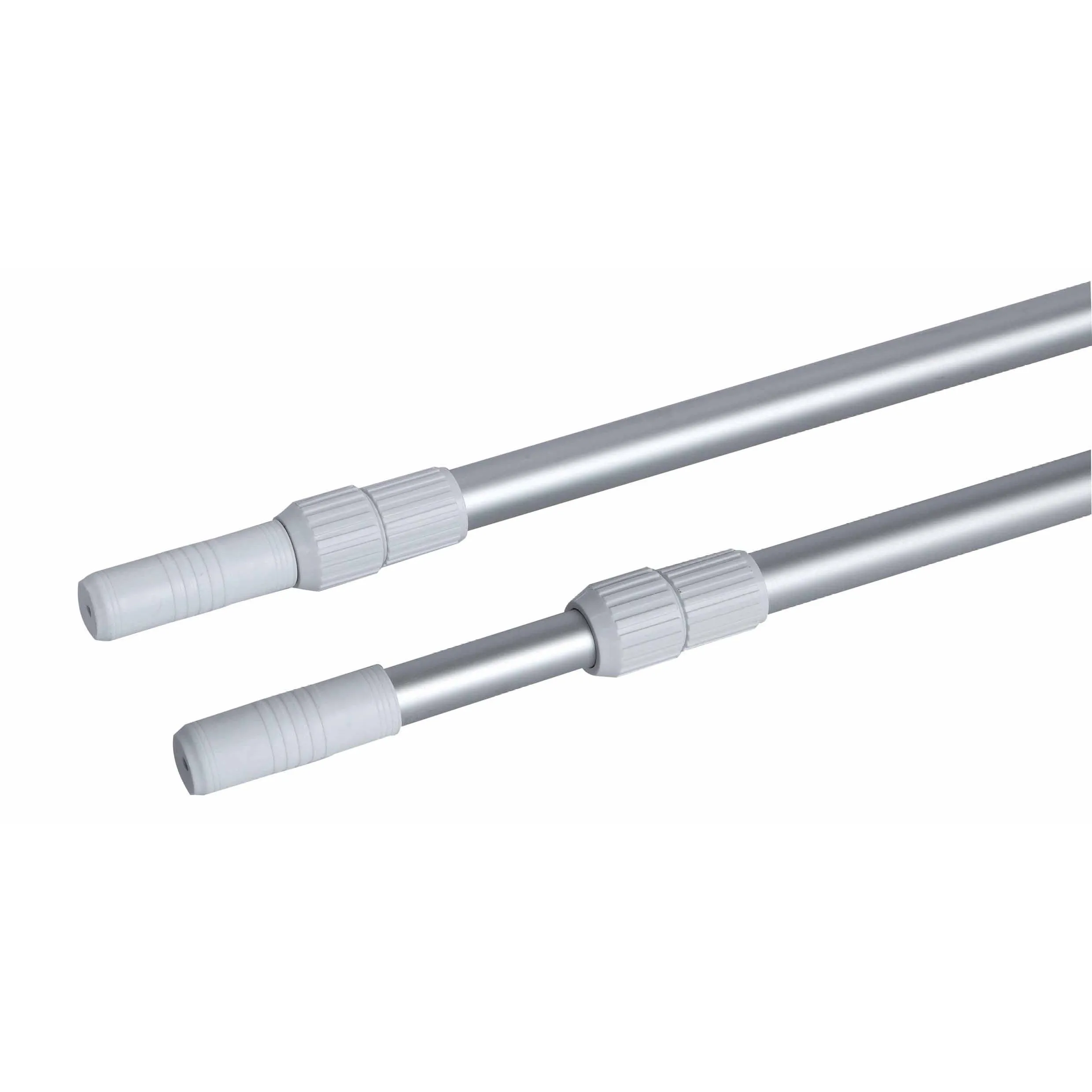 Cleanwell  Swimming Pool Aluminum Telescopic Poles, Smooth, Blue/Silver, Thickness 0.8mm, 2 pieces, 2m to 4.8m