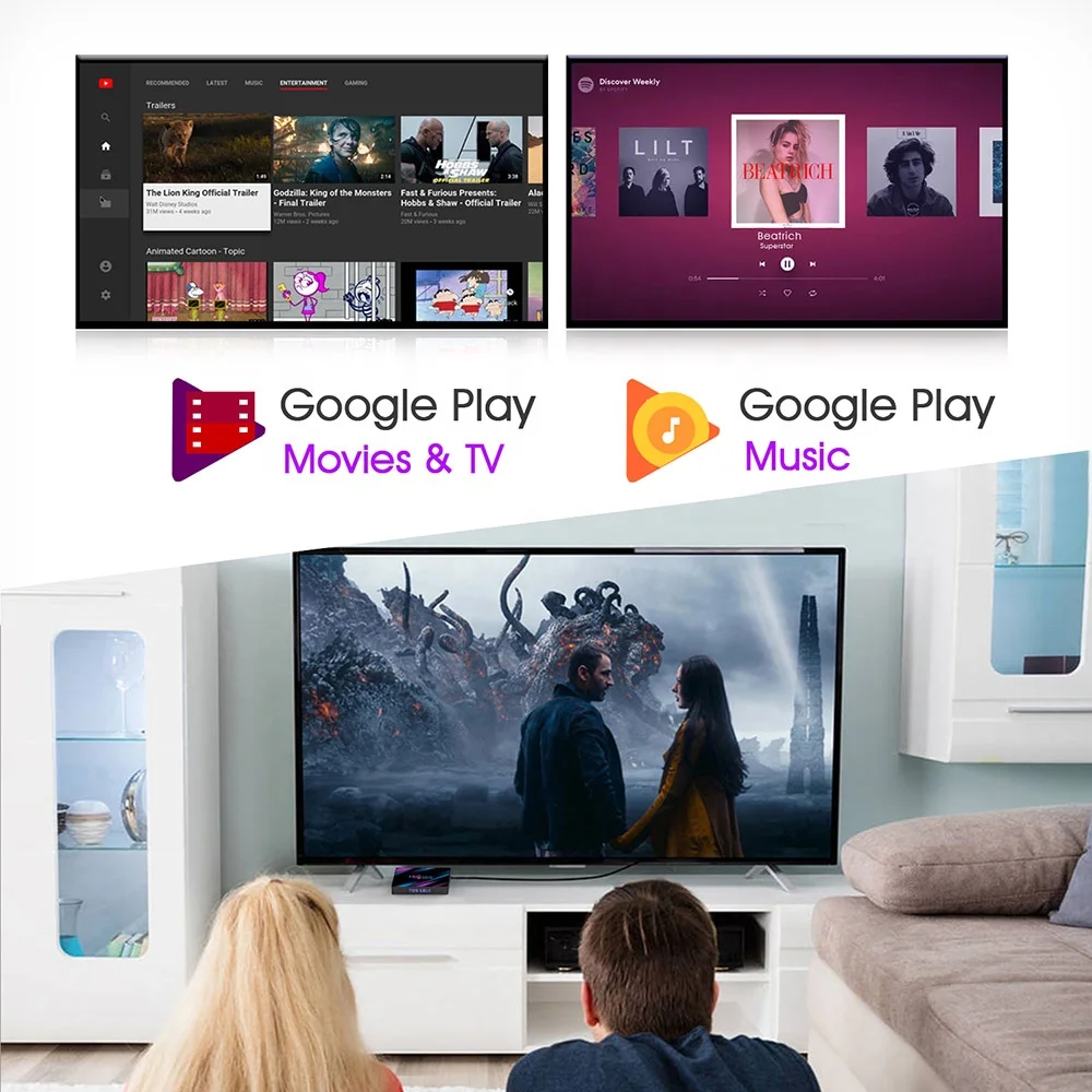 H96 MAX RK3318 Smart TV Box Android 9 0 4 ГБ 32 64 Гб медиаплеер 4K голосовой помощник Netflix Youtube H96MAX