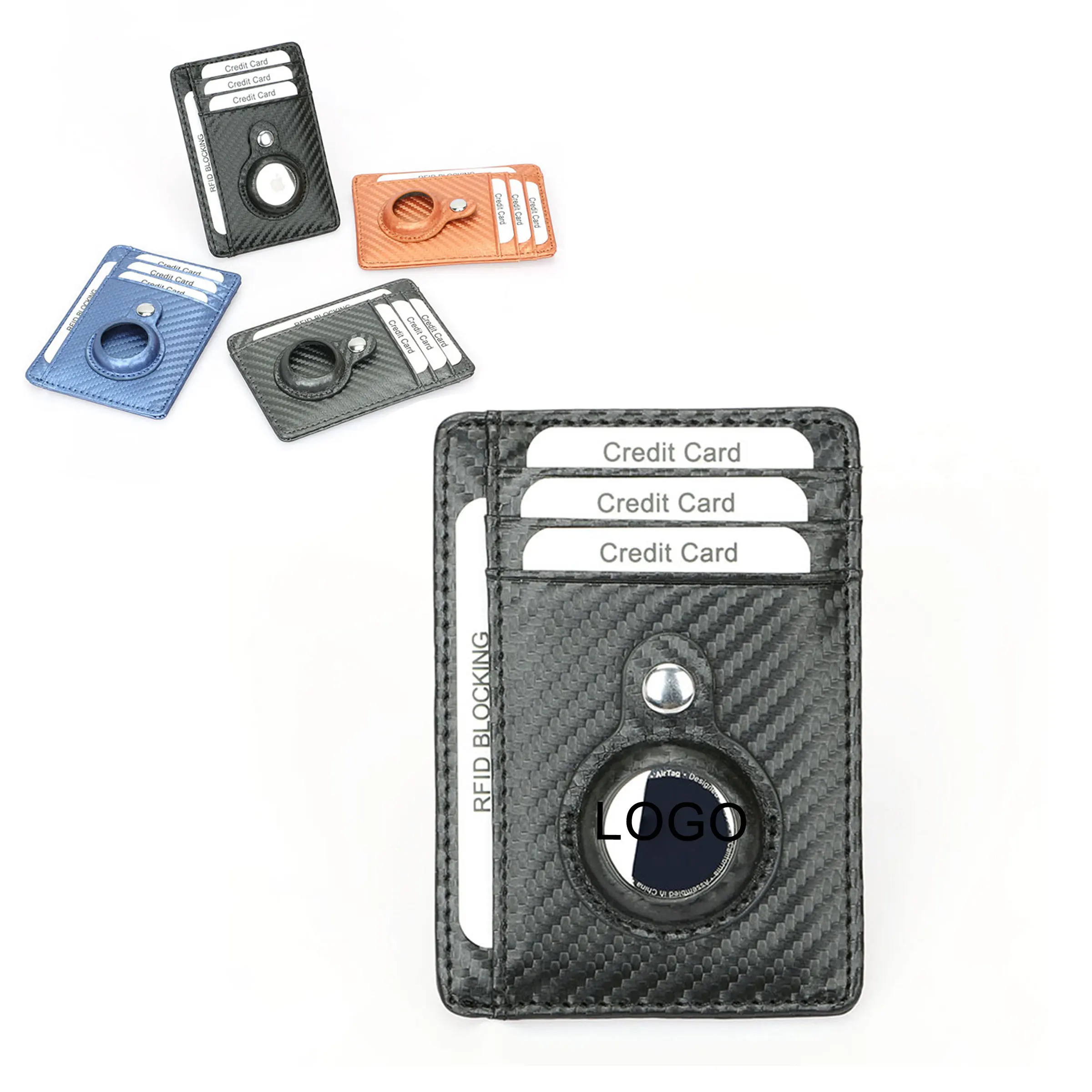 Anti-theft and anti-loss tracking device for men and women cattle pick-up package carbon fiber card sleeve