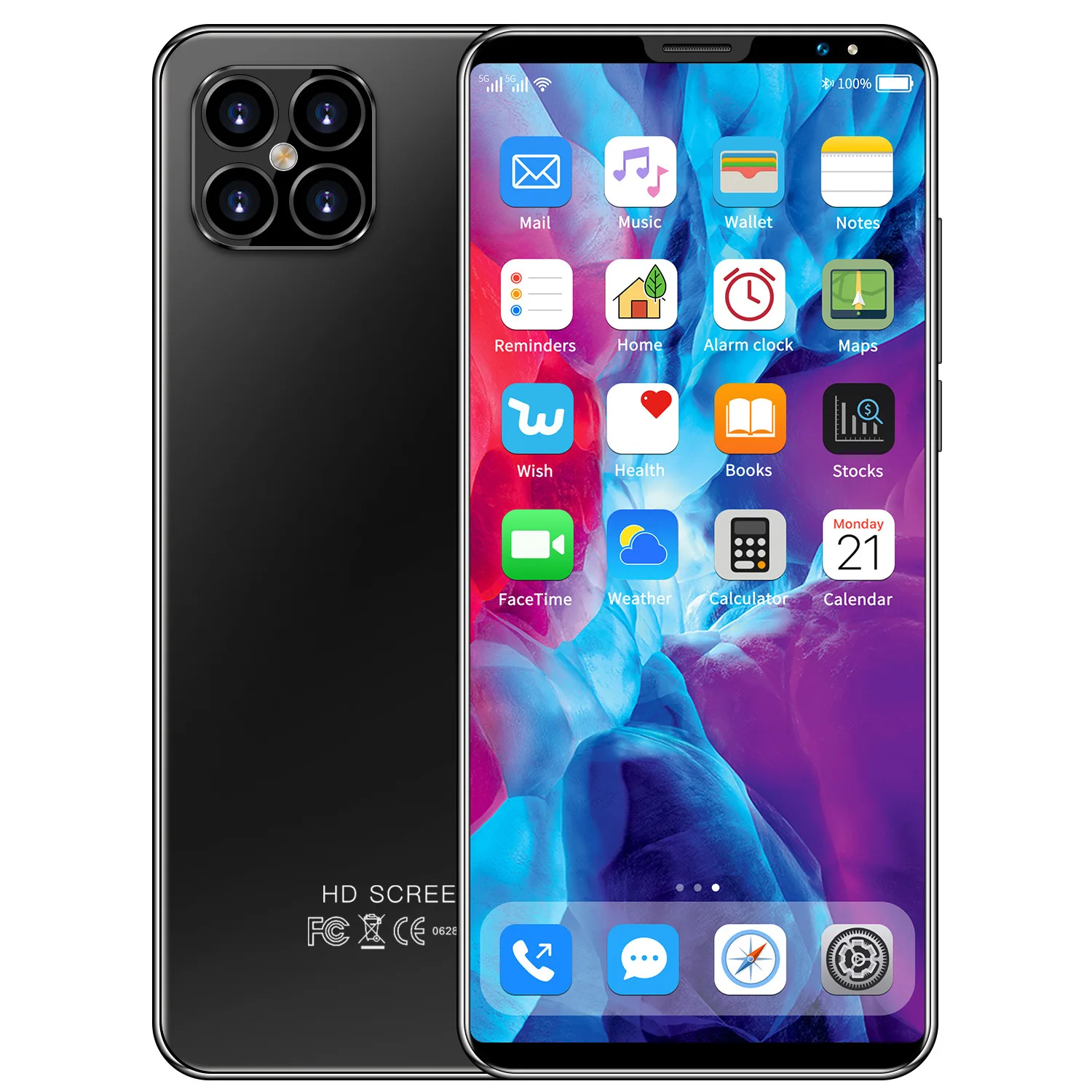 I12 Pro 6 1 дюймов Android смартфонов ГБ + 128 Гб Android10 5g Let мобильных телефонов 4 камера Mtk6889 Face Id разблокировать Dual Sim Смарт
