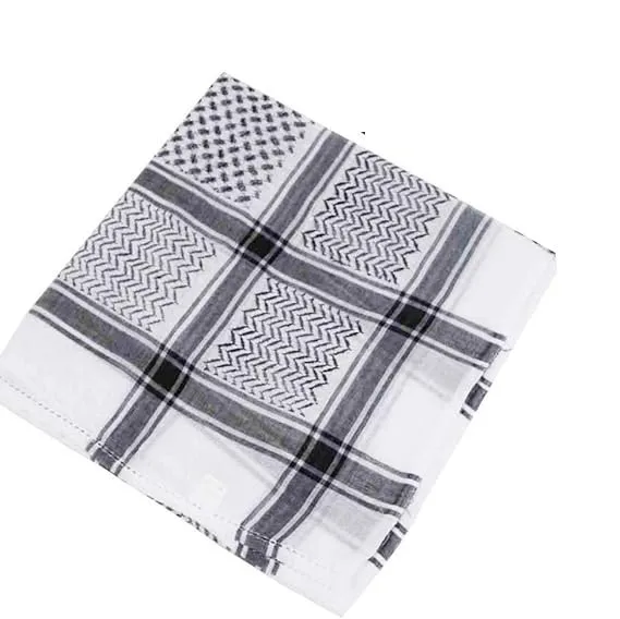 Men Arab Head Scarf Printed Cotton  Muslim Head Wrap Middle Eastern Traditional Turban Headwear Shawl Scarf