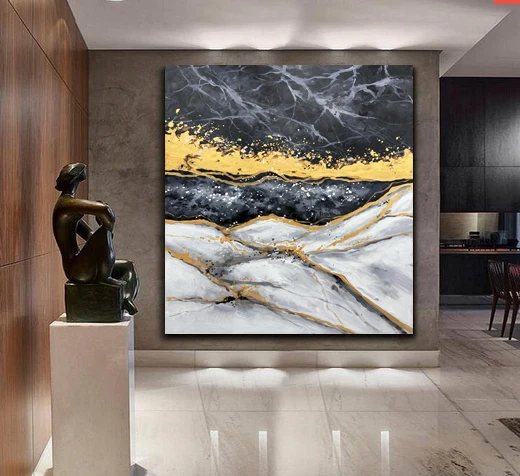 Customized dropshipping Abstract Oil Painting On Canvas Handmade Mural Modern Wall Art Picture Office Bar Home Large Art