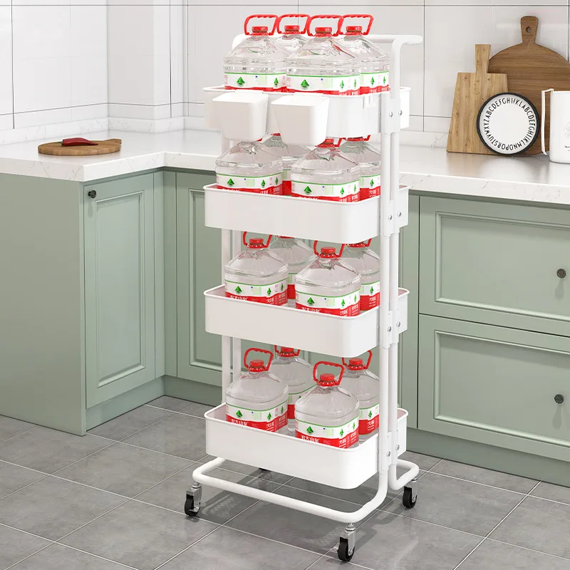 2/3/4 Tier Slim Kitchen Storage Organizer Rolling Trolley Rolling Craft Storage Cart with Wheels
