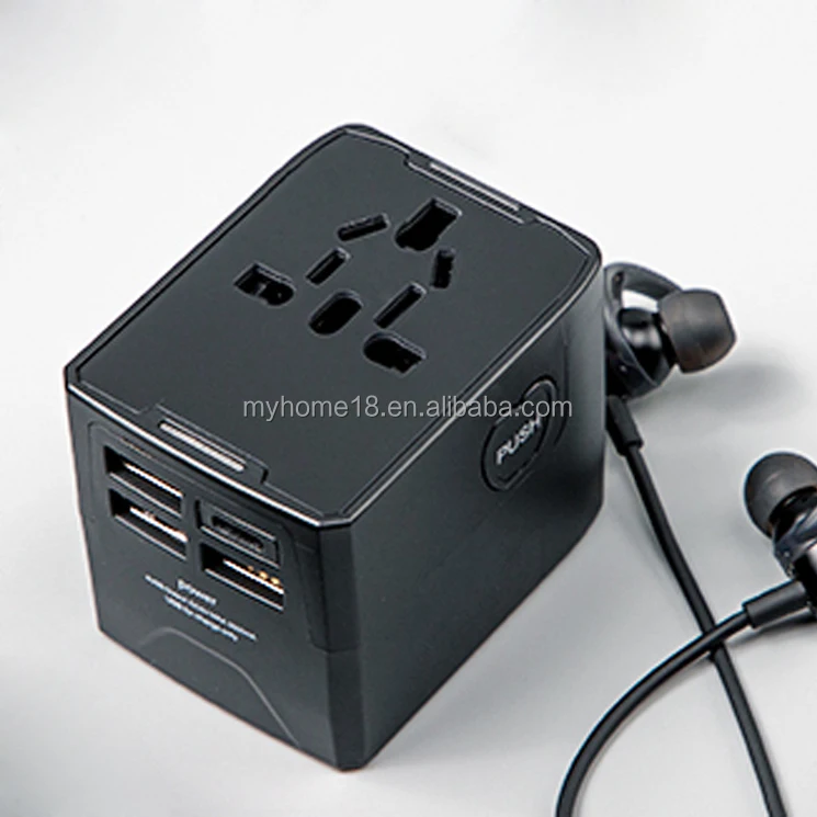 Universal changeable Plug Smart Quick Mobil Phone Travel Adapter Usb Type C Usbc 4 Port Pd Wall Charger