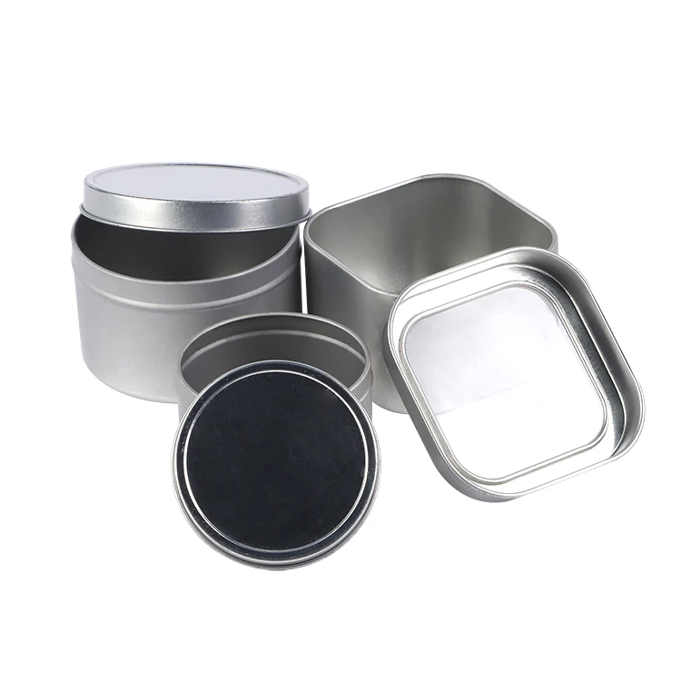 Luxury Custom Round Scented 4OZ 6OZ 8OZ Candle tins box can Container Empty Metal Candle Cans With Lid