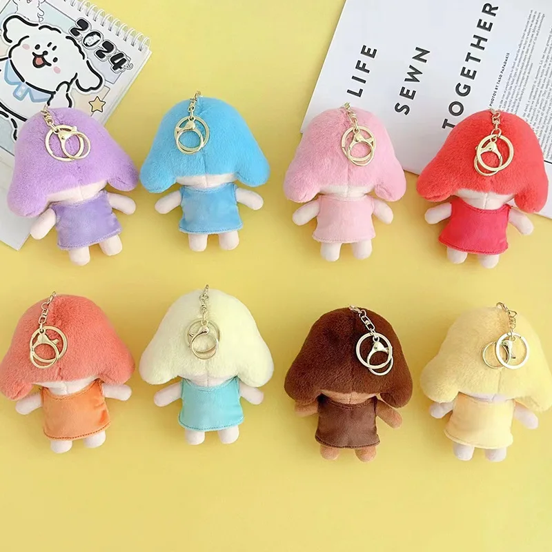 K571 Cute Fat Face Little Girl Stuffed Doll Bag Pendant Keychain Dudu Face Doll Kids Gifts For Claw Machine