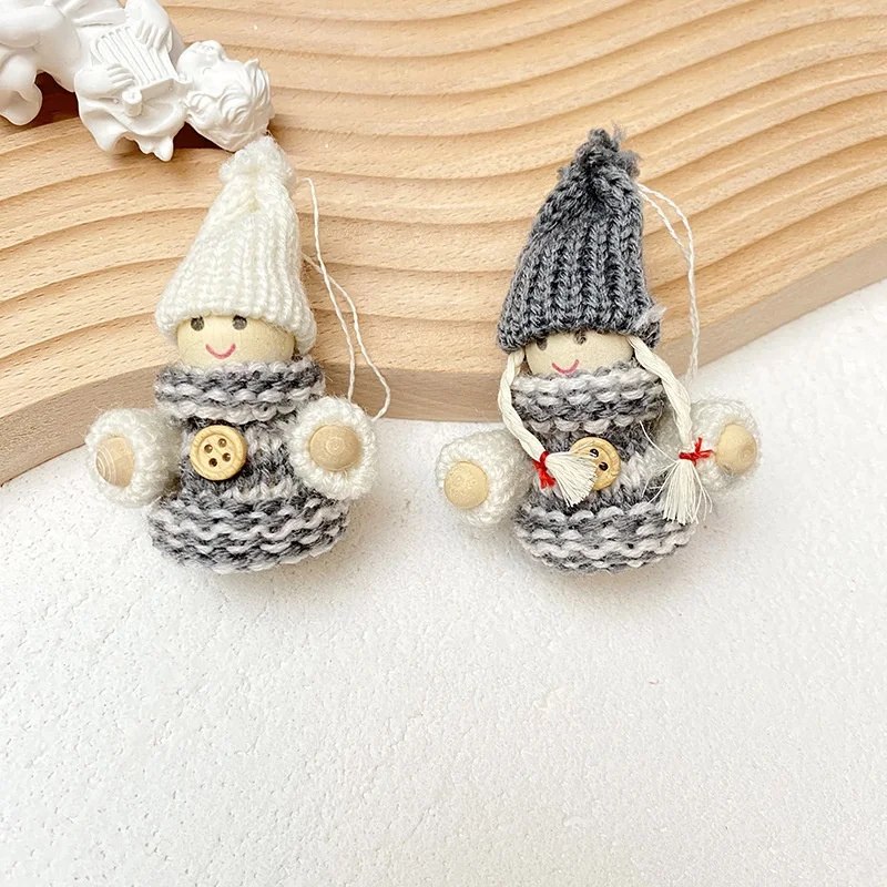New Arrivals Christmas Wooden Toys Mini Dolls Plush Gnome Santa snowmen Gifts Products Christmas Tree hanging Ornaments