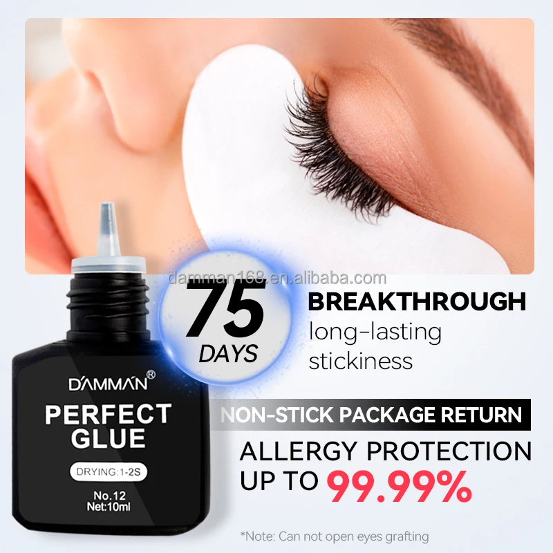Damman Eyelash Extension Glue 1s Dry 10ml Lash Glue Custom Professional Eyelash Glue Adhesive