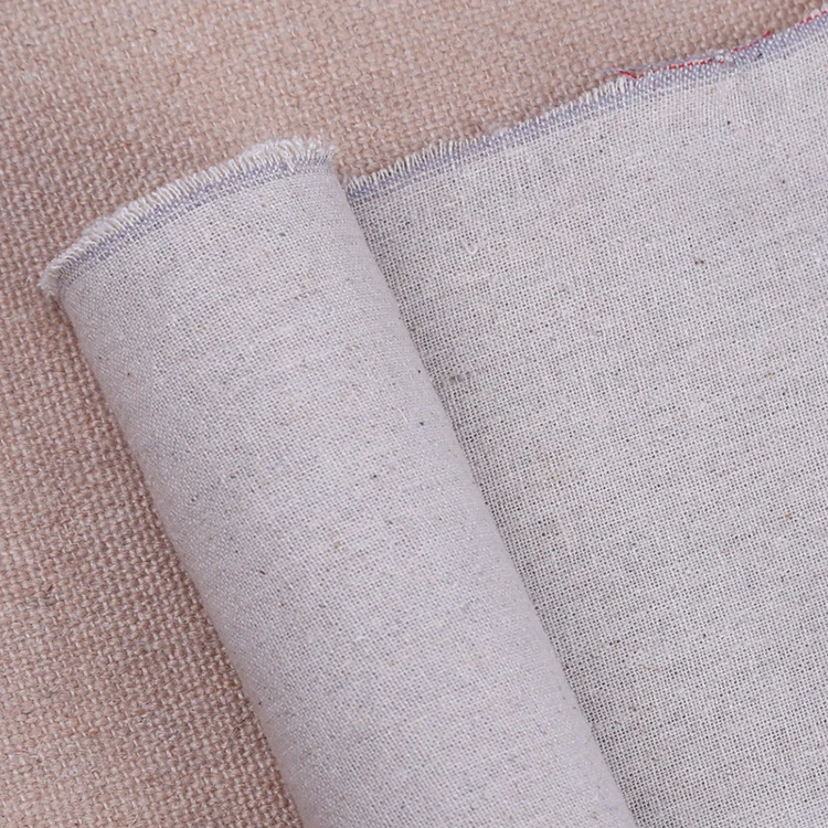 Raw Smooth Texture 160cm Artist Painting Linen Blend Painting Unprimed Canvas