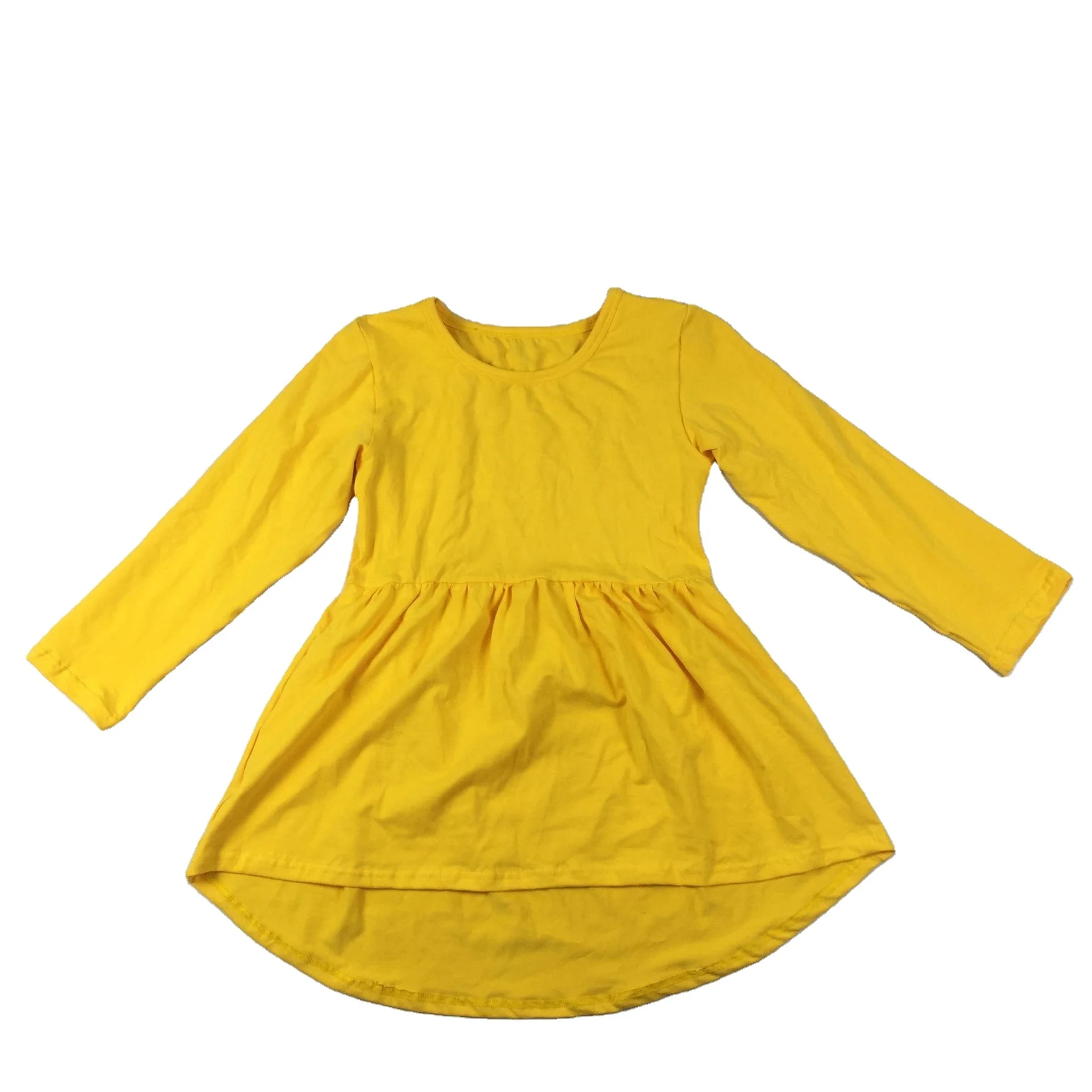 
RTS A Little Girls Fall Dress Wholesale Children Soft Cotton Baby Boutique Clothes Girls Swallow-Tailed Dress For Daily Life 