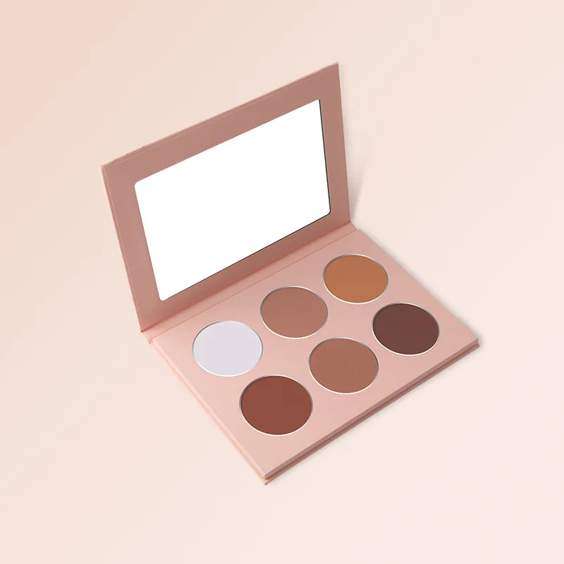 Private Label Cosmetic Pressed Powder Blusher Makeup No Logo High Pigment Private Label Blush Palette Waterproof Mood Light