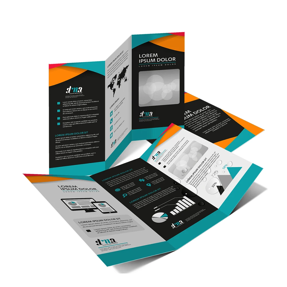 Tri fold business brochures printing,Customized A5 size flat flyer