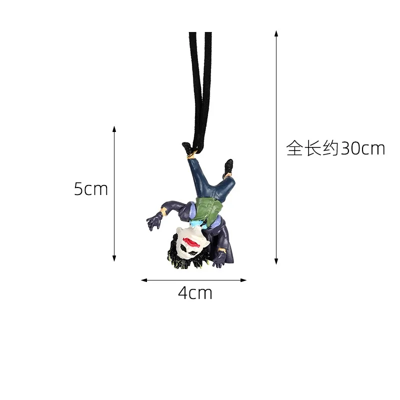 Anime Figures The Joker Hanging Decoration Car Interior Pendant Acrobatic Clown Ornaments Auto Rearview Mirror Accessories Gifts