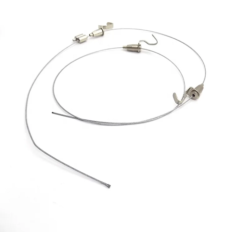 1.5mm Steel Wire Supsension Hanging Kit For Picture Frame And Gallery System Art Displays