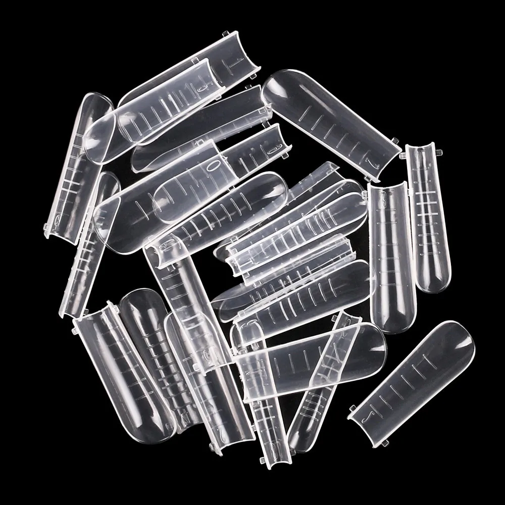 Miukiula Quick Building Mold Tips Nail UV Gel Dual Forms Extension Nail Tips Mold 120pcs