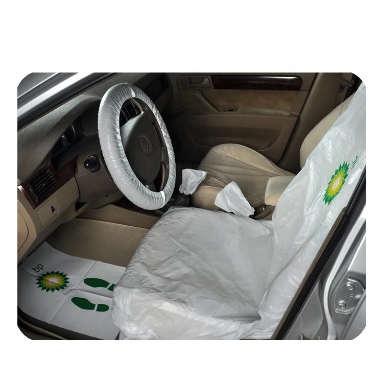 Disposable 5 in 1 car interior protection kit