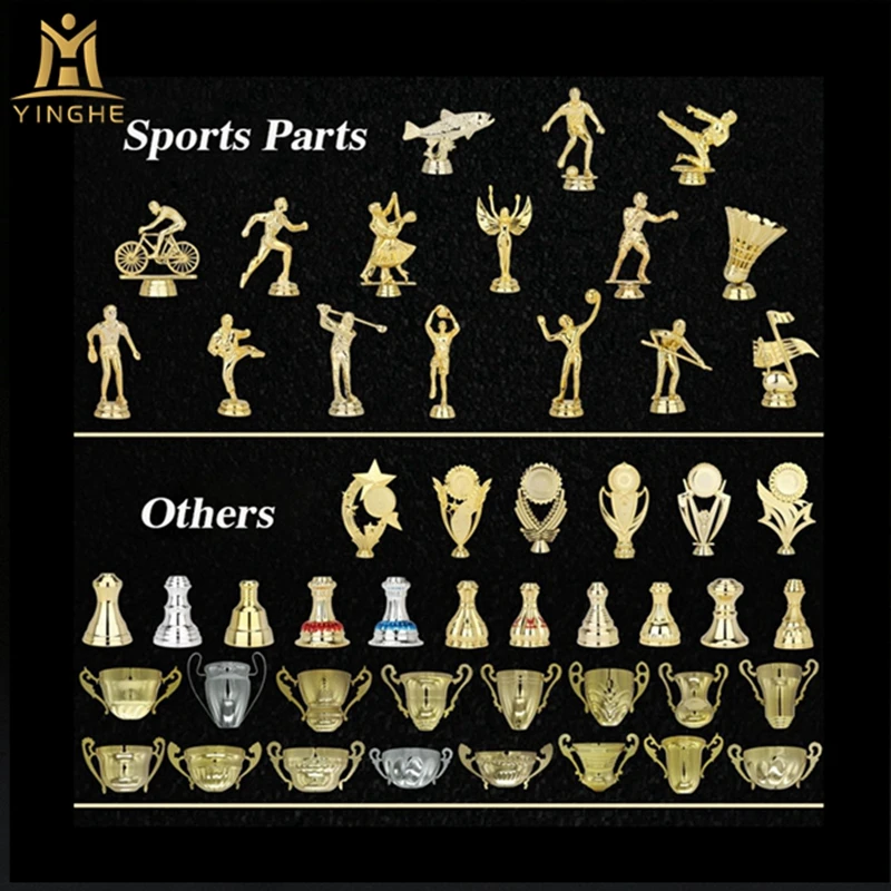 Wholesale custom plastic sport trophies parts and components for track and field events and running trophies