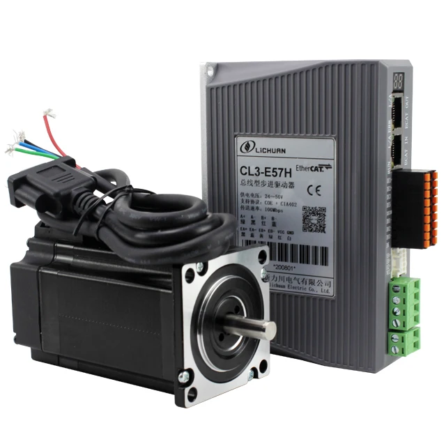 EtherCAT тип шины Драйвер шагового двигателя комплект 2 фаза Нема 17 (Национальная ассоциация владельцев электротехнических предприятий 23 24 мотора сервопривода CL3-E57H + LC57H265