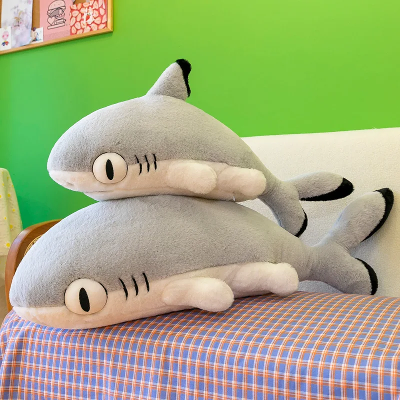 Hot Selling Large size Custom Shark Toy Bed Throw Pillow Dolphin Shark Stuffed Plush Toy Sea Animals for Adults Kids