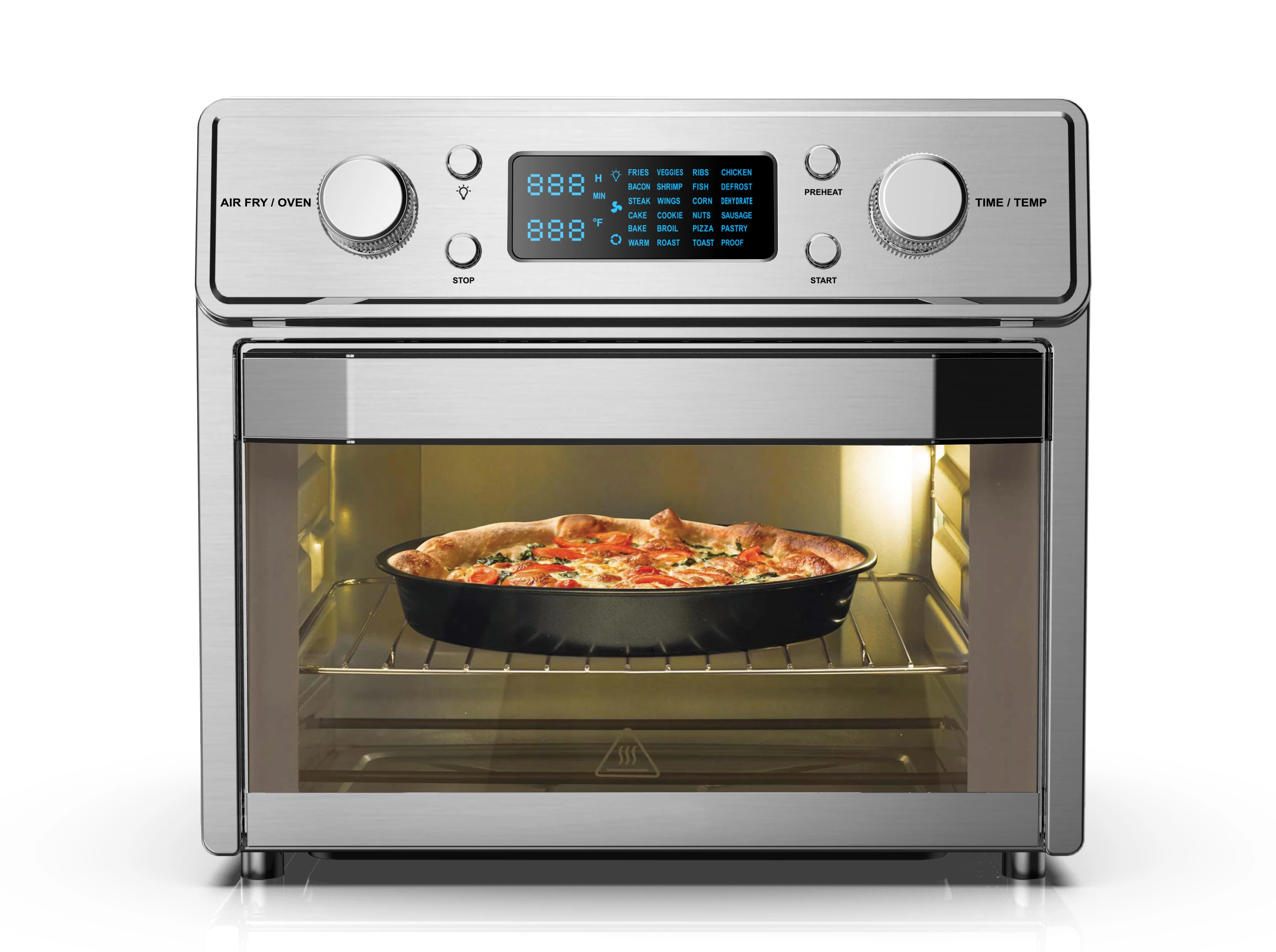 KUFU 2022 New Design Kitchen Appliances Electric Air Fryer Smart Stainless Steel Toaster Oven With Air Fryer OEM And ODM