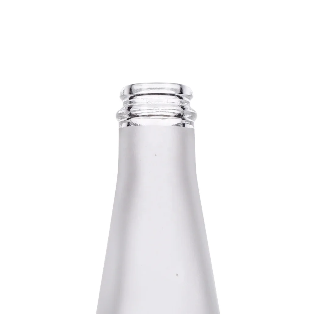 750ml Frost Frost Silkscreen Sparking Water Bottle Conical Shape Glass Bottle Water