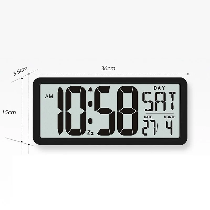 CHEETIE  CP146 Large Modern Digital Jumbo LED Clock with TimeCalendar Temperature DateWeek Display
