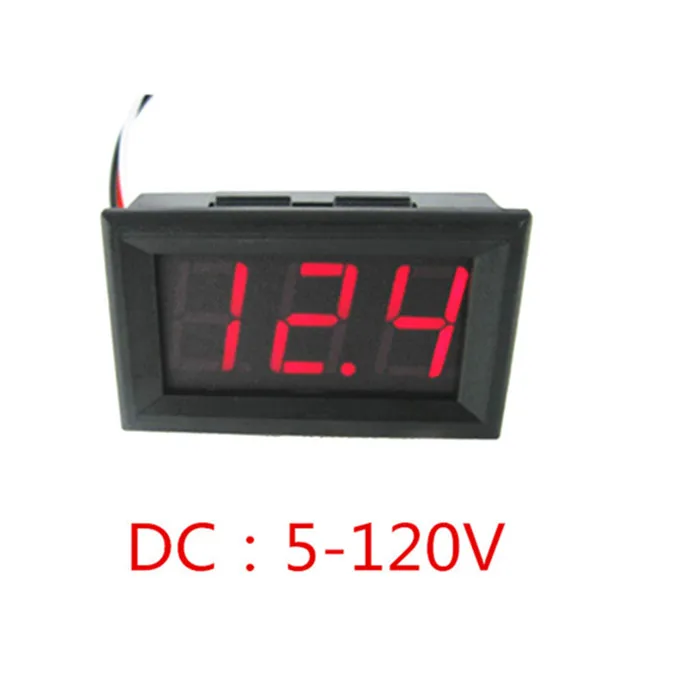 0.56 inch  Two line 5V-120V electric vehicle voltmeter head digital display 36V/48V/60V/72V/84V/96V