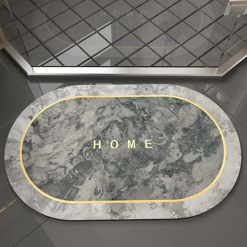 Wholesale price Customized Non Slip Water Absorbent Rugs Rubber Door Mats Diatom Mud Bathroom Floor Mat Bath Mat singular shape