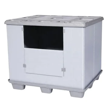 Сверхмощный многоразовый складной пластиковый контейнер Gaylord для хранения поддонов