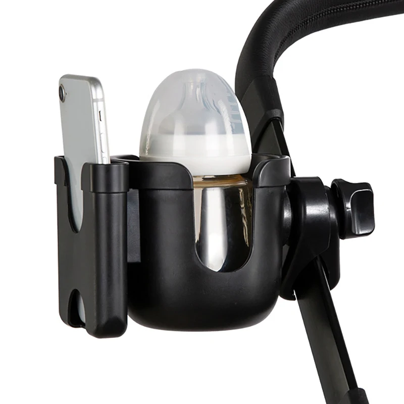 Multifunction 2 In 1 Bike Bicycle Pram Wheelchair Bottle Drink Holder Baby Stroller Cup Holder With Phone Holder