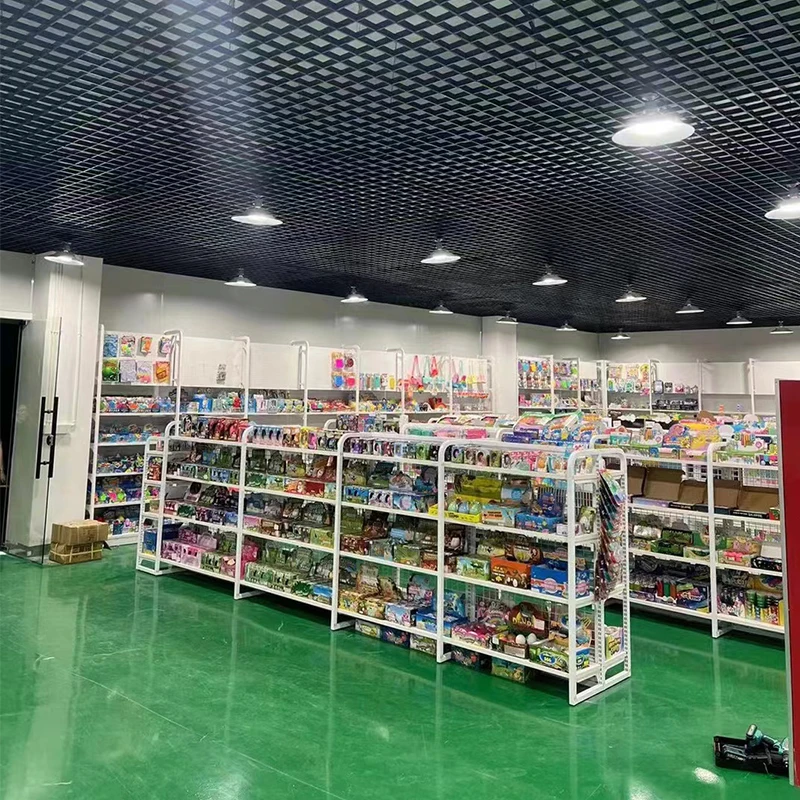 factory customised supermarket gondola wooden display stand  steel floating grocery storage wall shelf with label