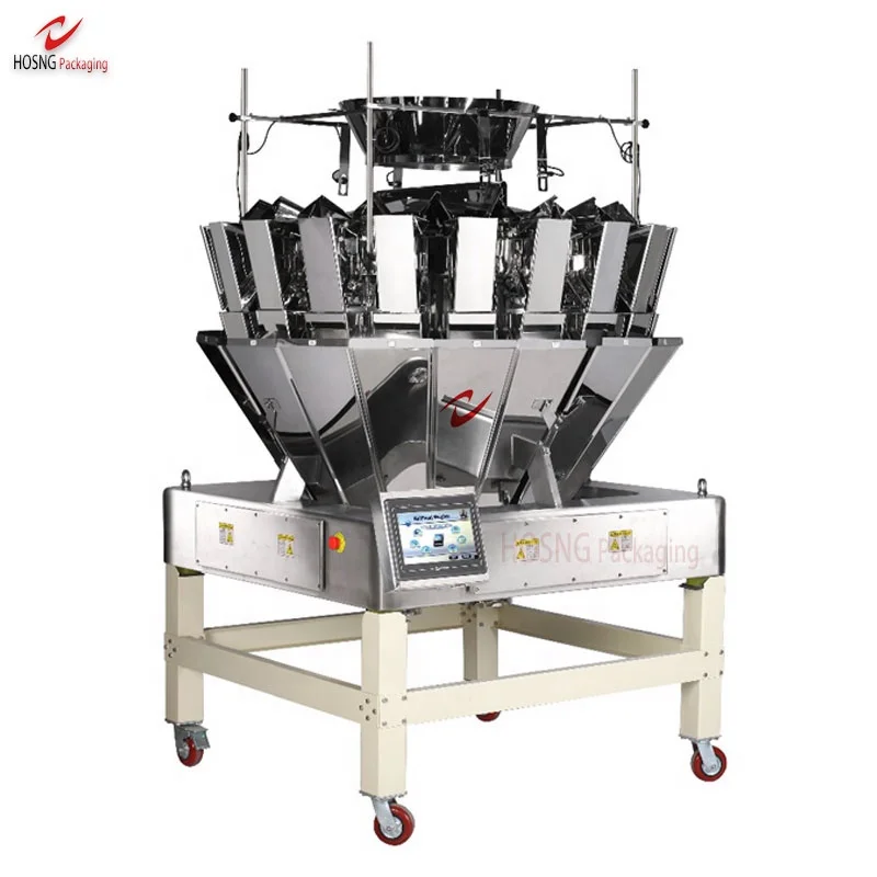 High Precision Mirror Surface 1.6L 20 Head Combination Scale Weigher Packing Machine With Multihead Weigher Cherry Tomato