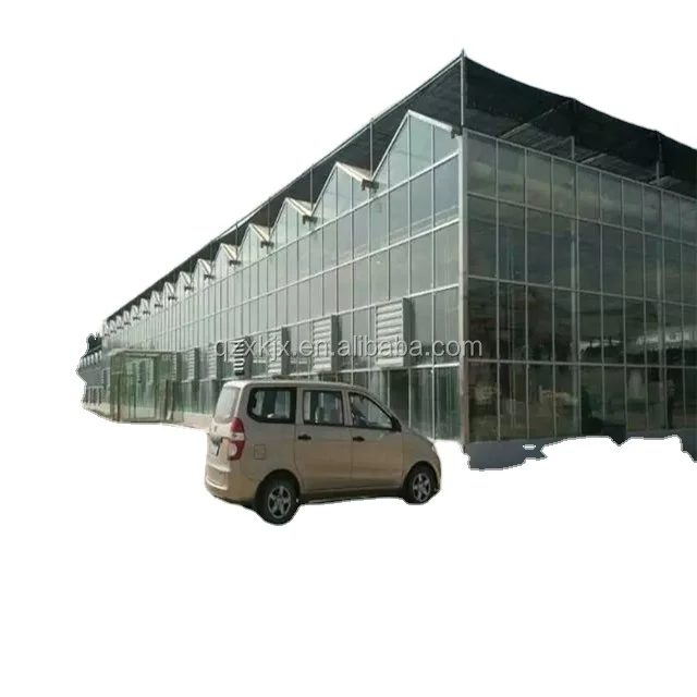 Intelligent control tempered greenhouse glass climate control system